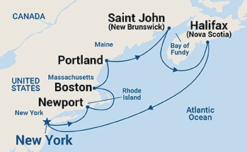 carte Amérique du nord, 8 jours