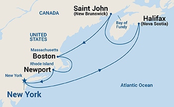 carte Etats-Unis, Canada, 8 jours