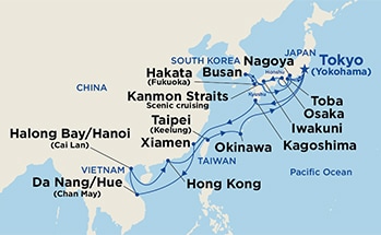 carte Singapour, Thaïlande, Malaisie, Viêt Nam, Chine, Taiwan, 24 jours