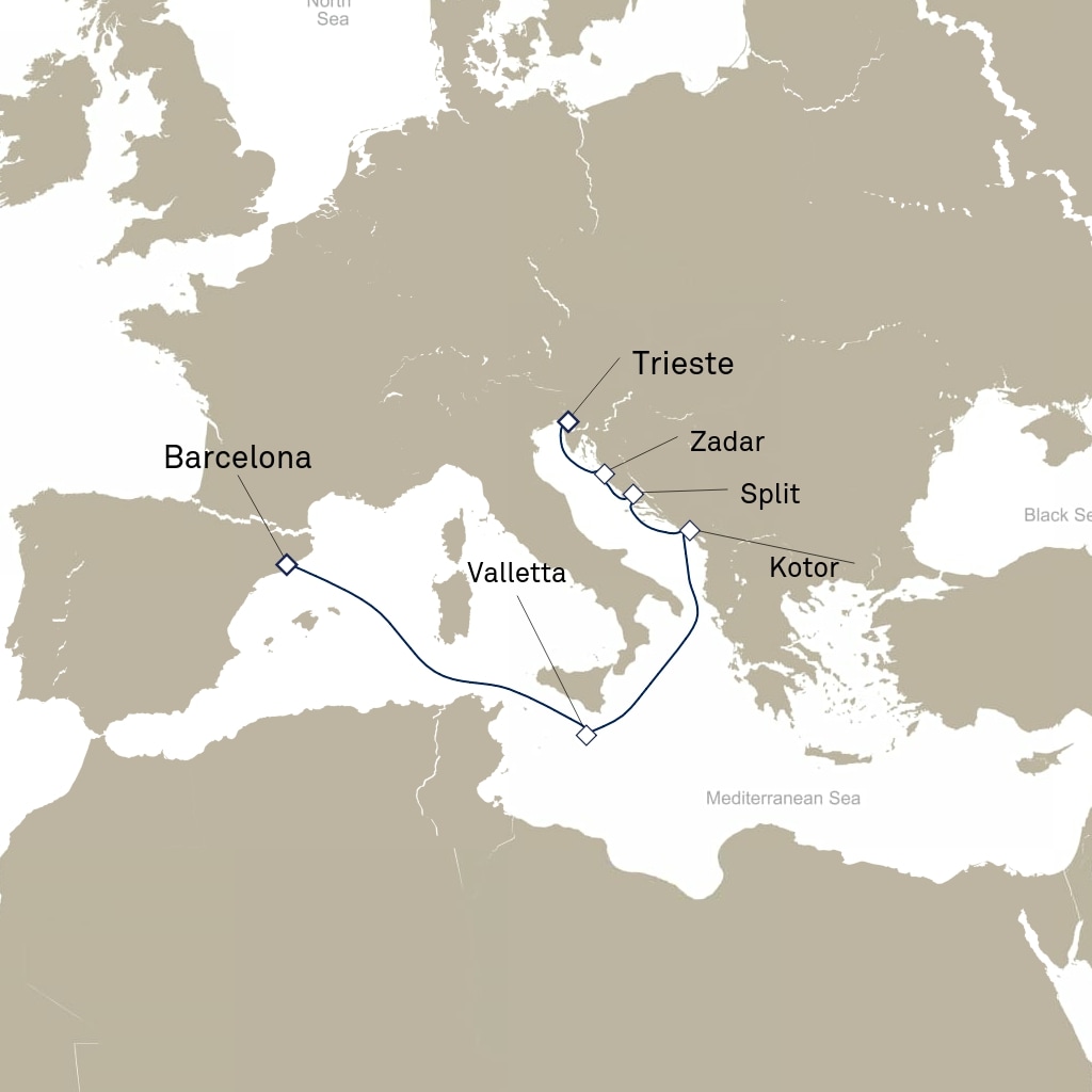 carte Espagne, Italie, Grèce - 15 jours