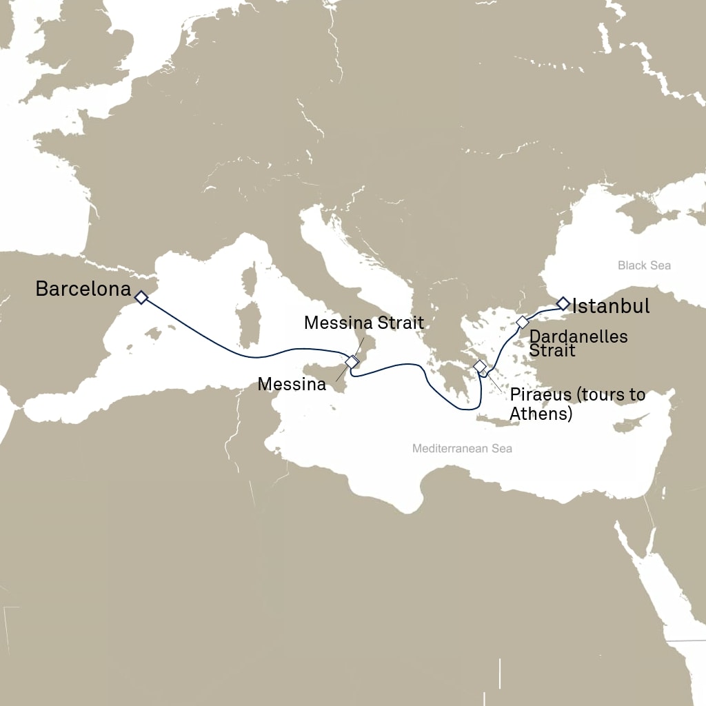 carte Espagne, Italie, Grèce - 8 jours