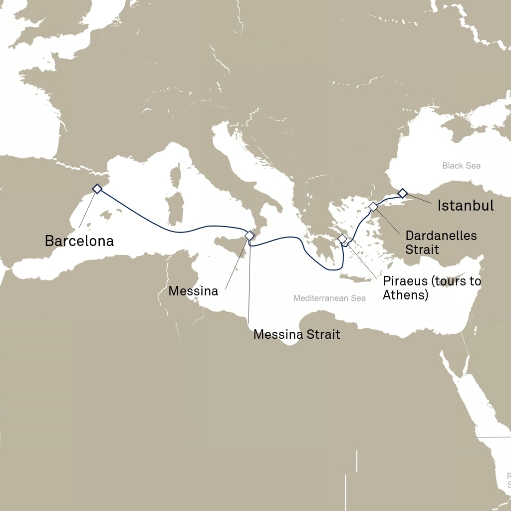 carte Espagne, Italie, Grèce - 8 jours