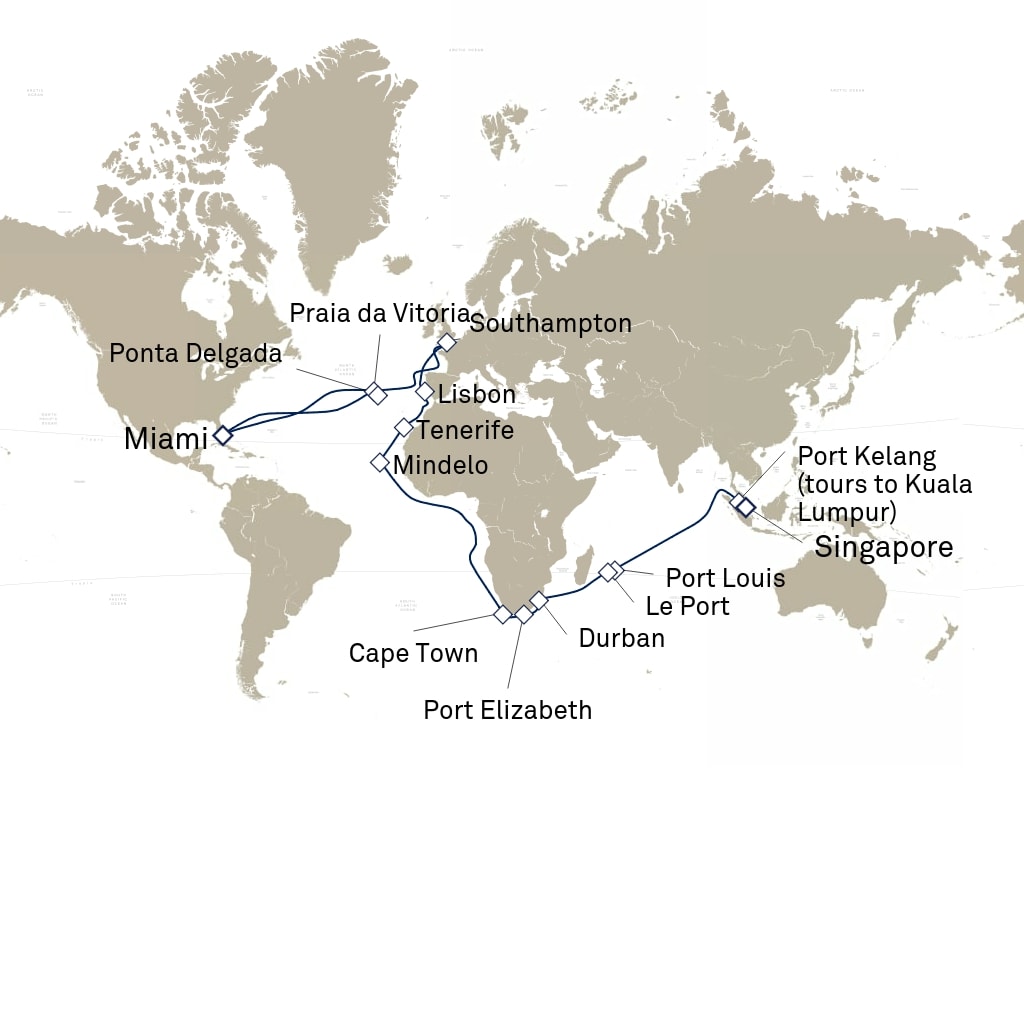 carte Tour du Monde , 50 jours