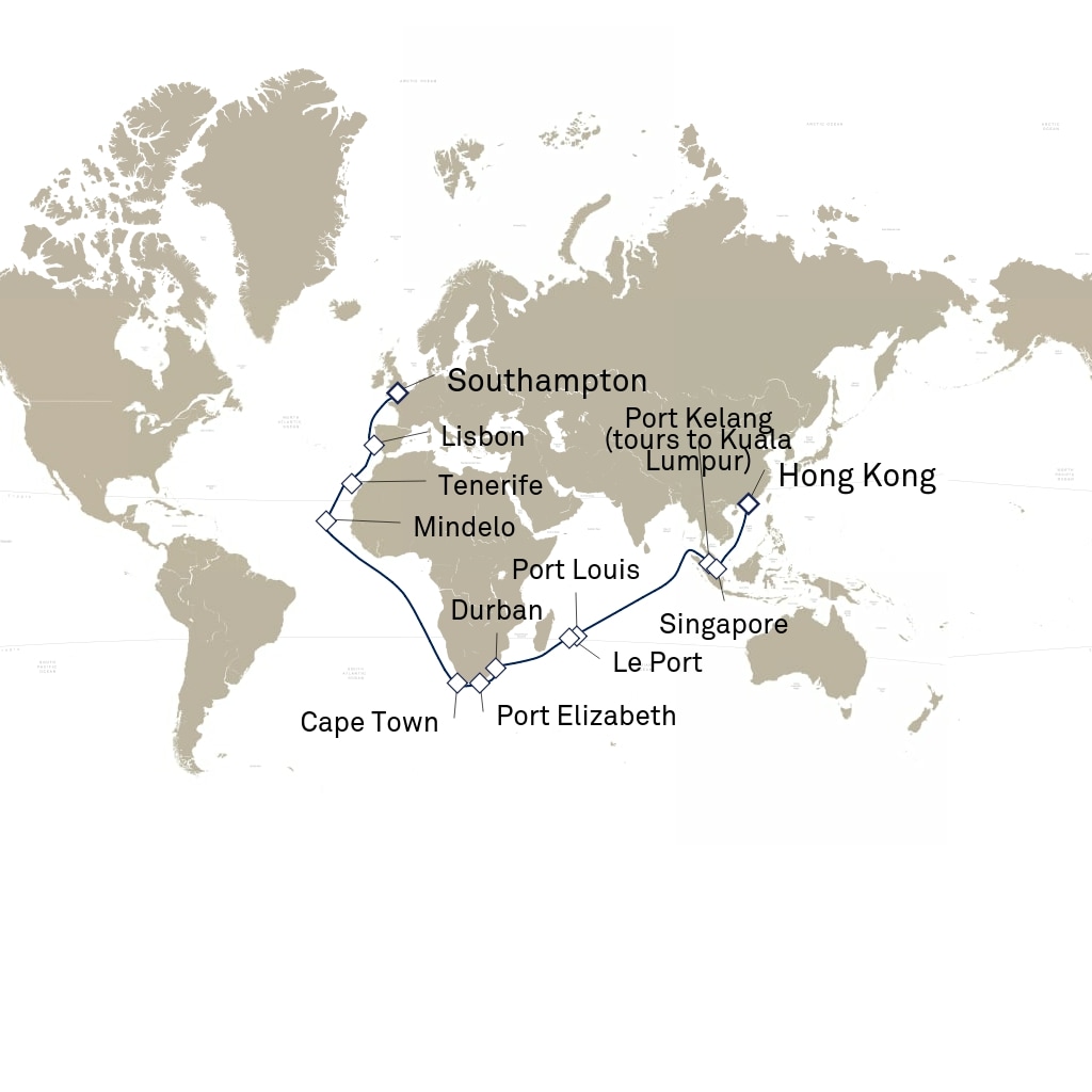 carte Tour du Monde , 44 jours