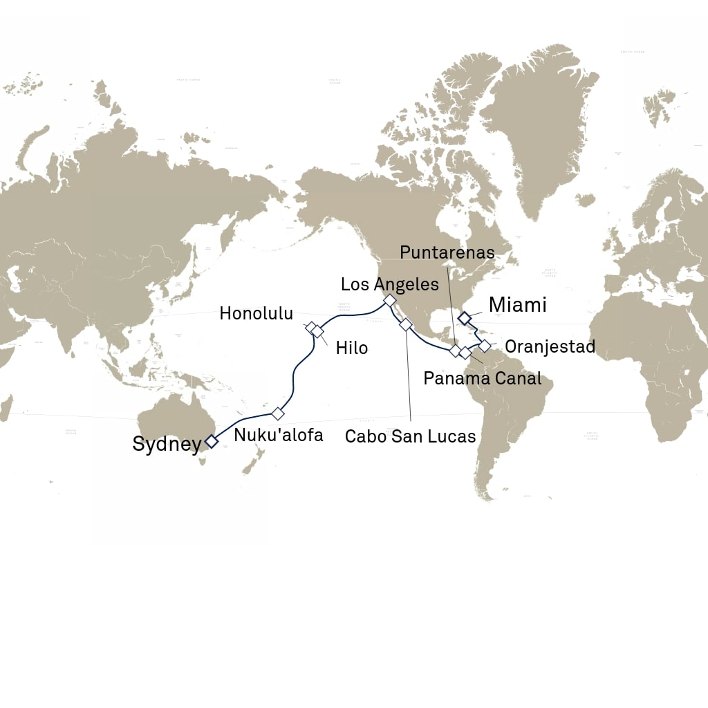 carte Tour du Monde , 34 jours