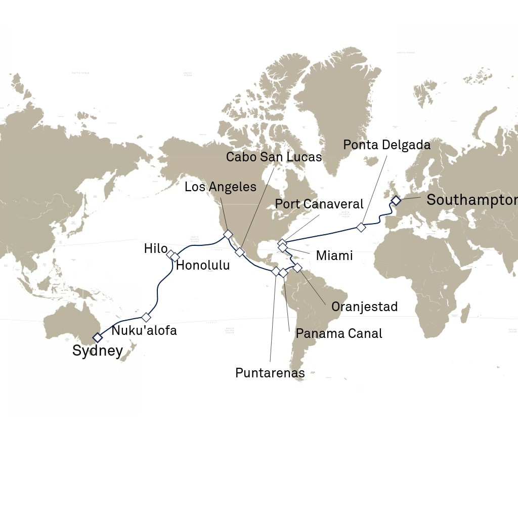 carte Tour du Monde , 46 jours