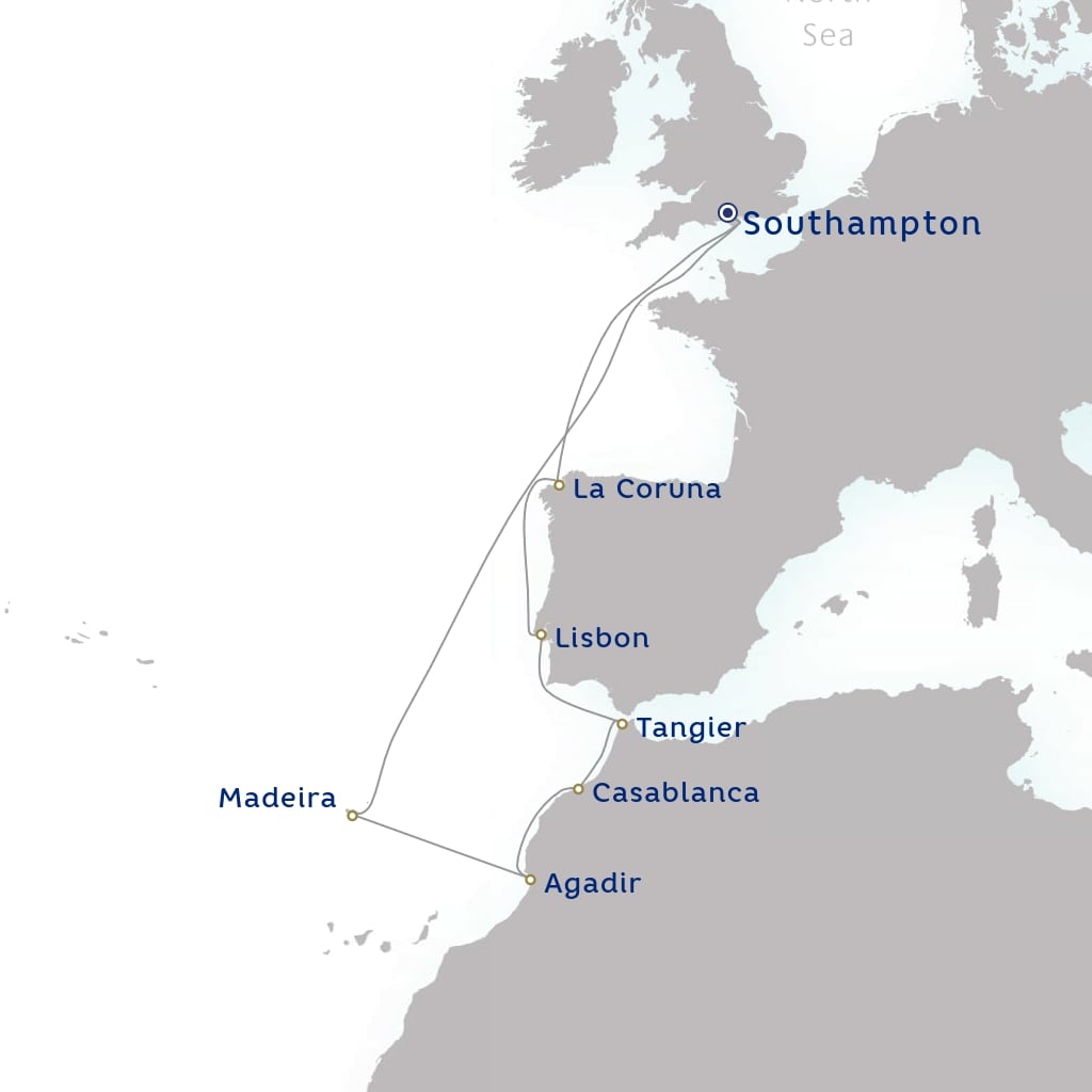 carte Royaume-Uni, Portugal, Maroc - 15 jours