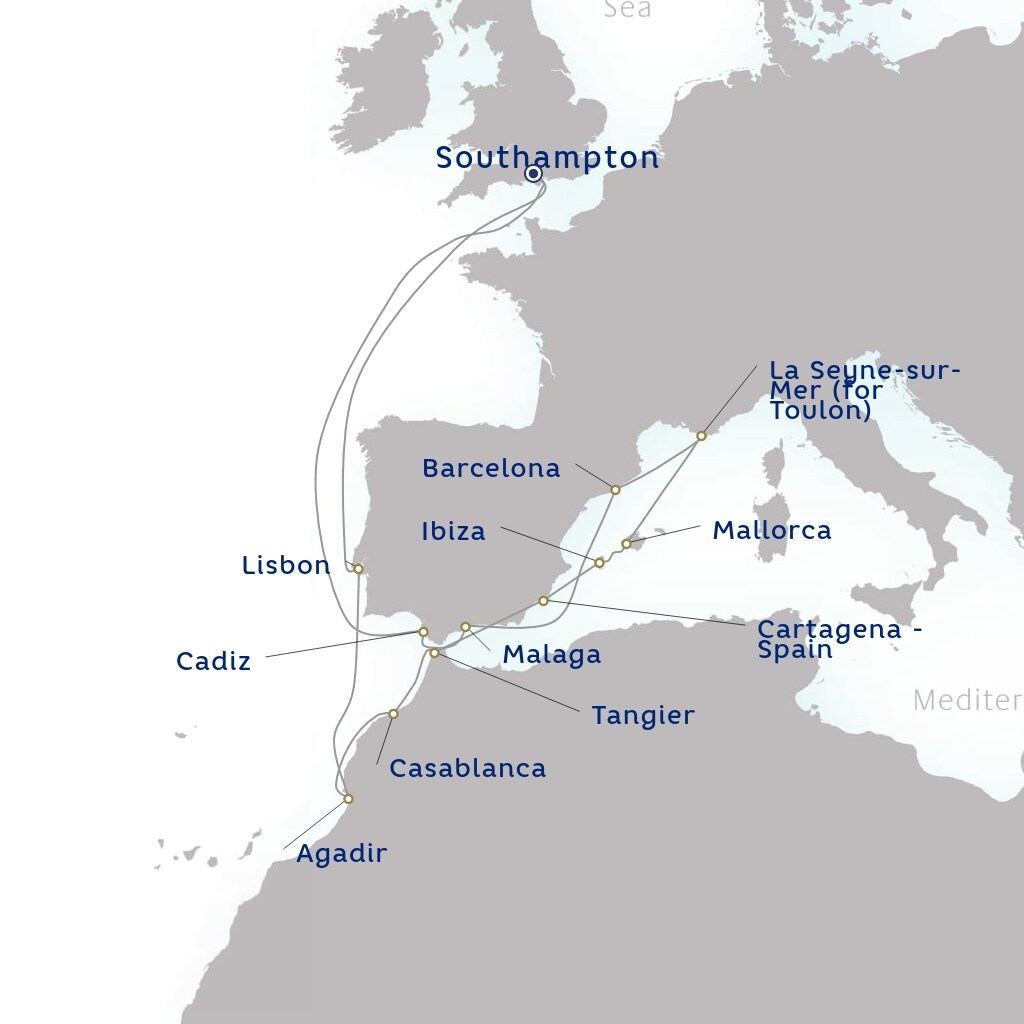 carte Royaume-Uni, Portugal, Maroc - 22 jours