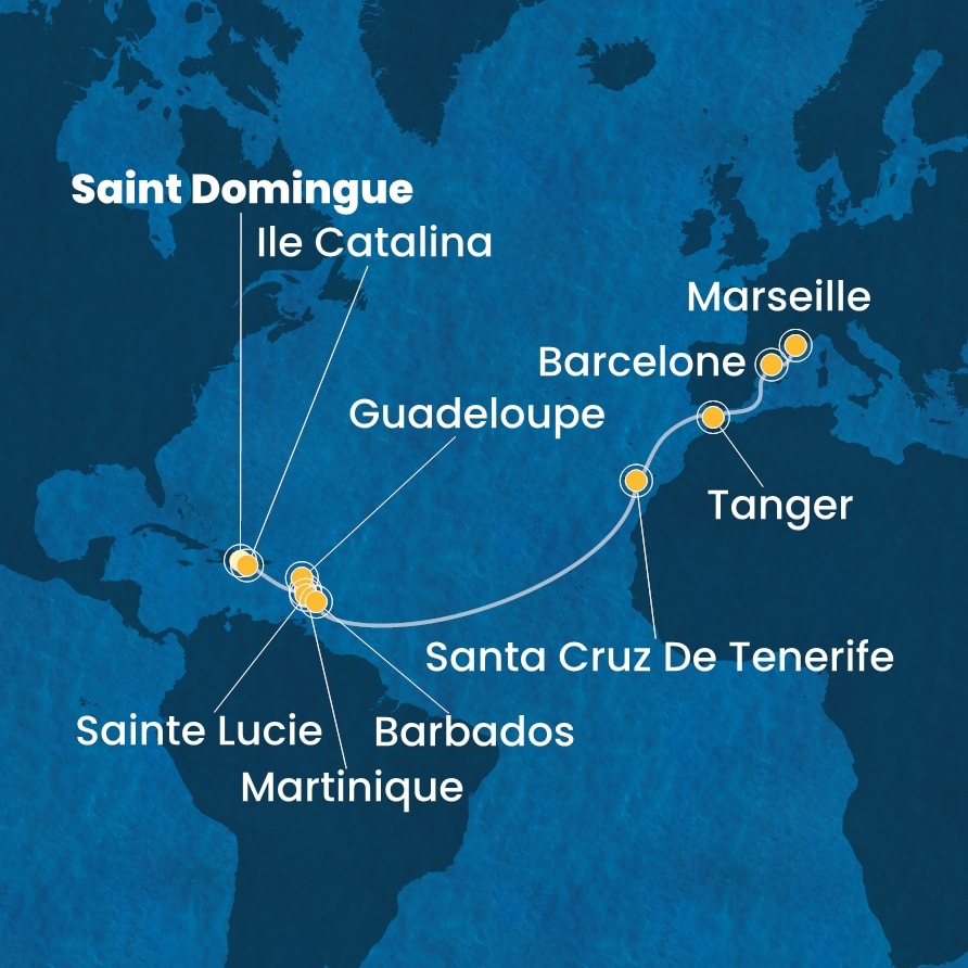 carte Transatlantiques, 19 jours