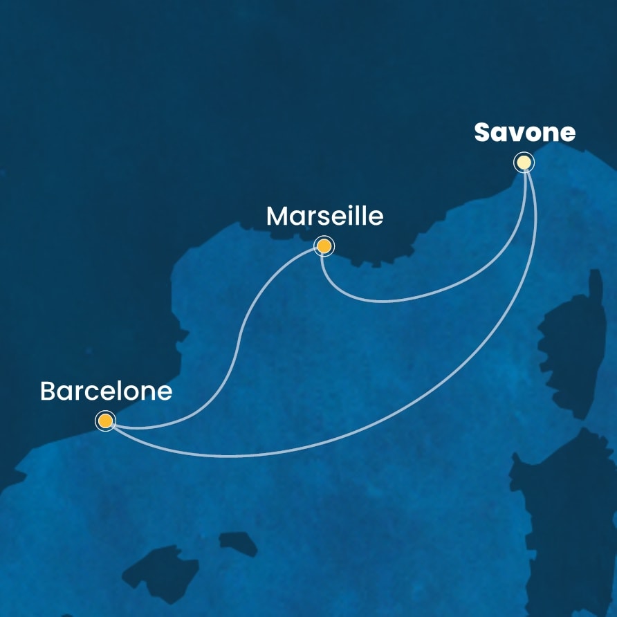 carte Méditerranée, 4 jours