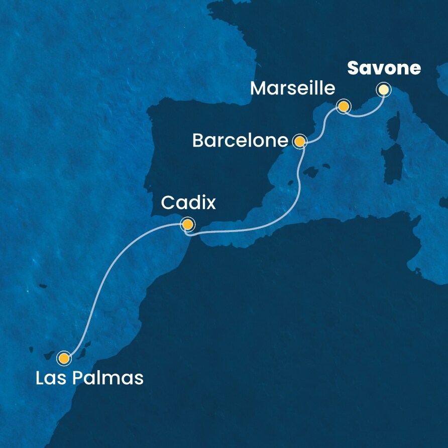 carte Méditerranée, 7 jours