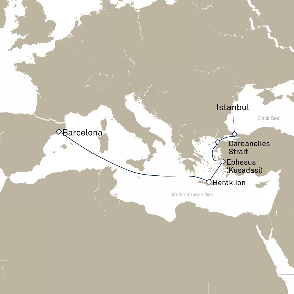 carte *Espagne, Grèce, Turquie - 8 jours