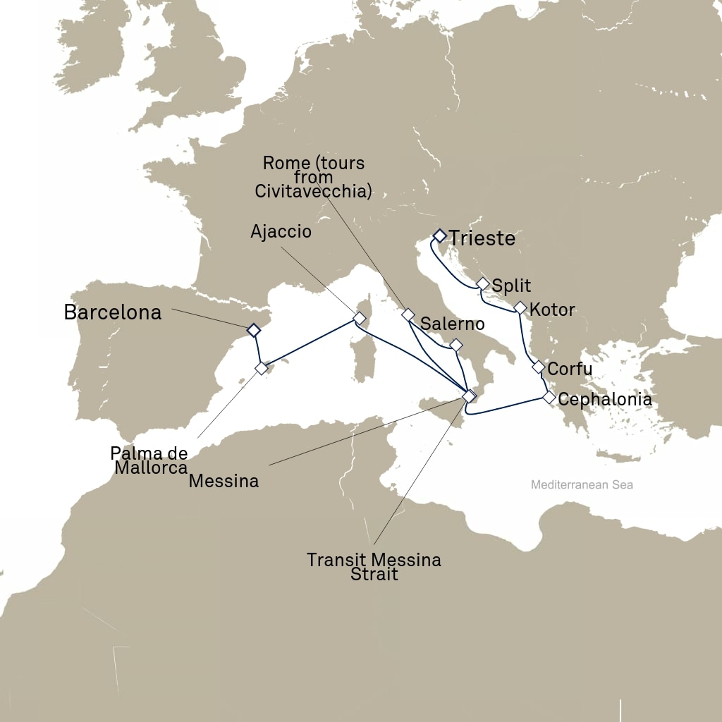 carte Espagne, France, Italie - 15 jours