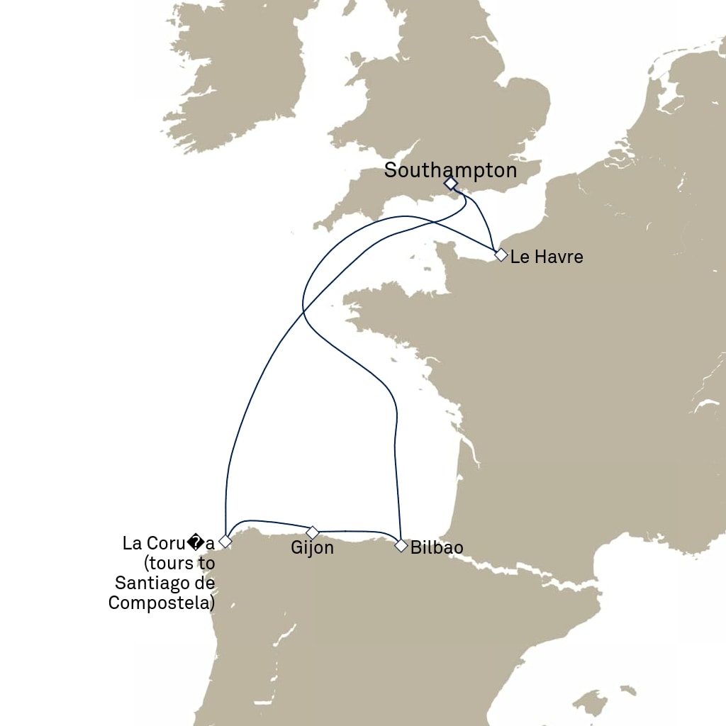 carte Europe du Nord , 7 jours