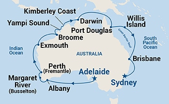 carte Australie, 23 jours