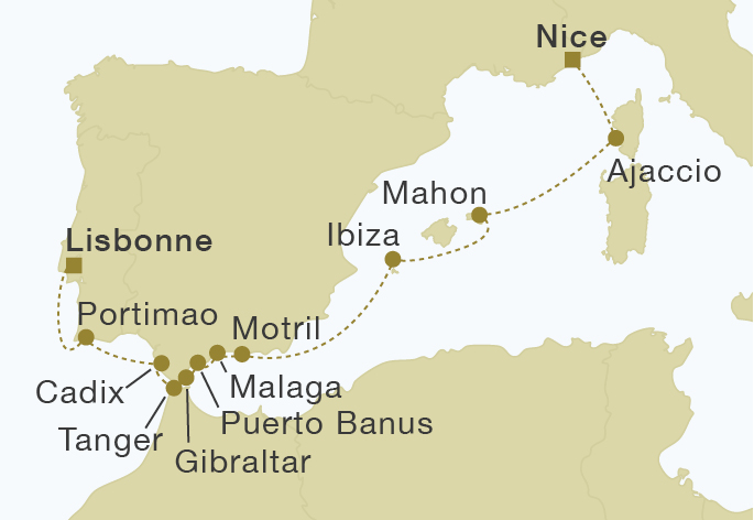 carte Espagne, Maroc et Portugal, 14 jours