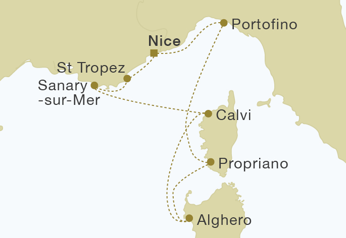 carte Corse & Côte d'Azur, 8 jours