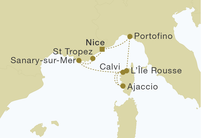carte Corse & Côte d'Azur, 8 jours